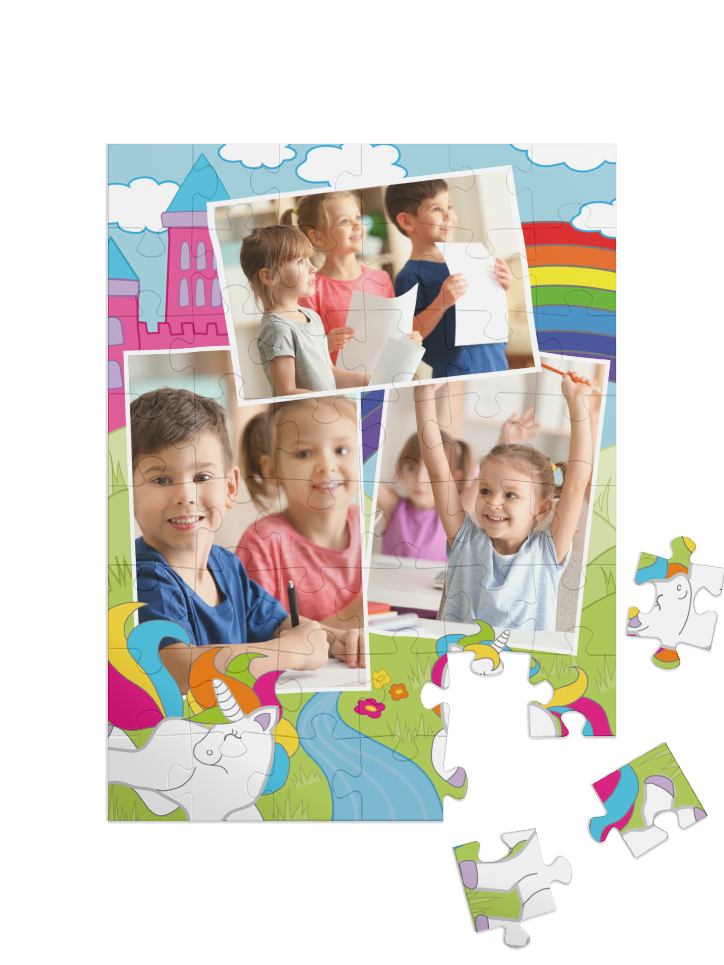 „Rainbow" portrait collage